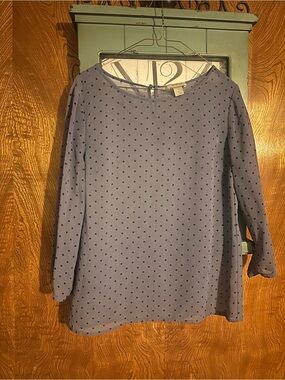 LOFT Lavender Polka Dot Top